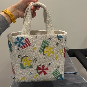 Viral Beaded Marshall Floral Bag